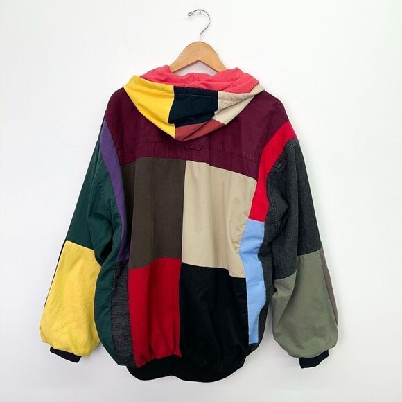 Carhartt Unisex Multicolored Patchwork Hooded Full Zip Jacket - Picture 3 of 16